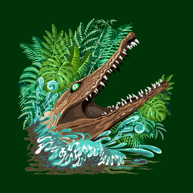 Crocodile Alligator Attack in the swamp by BluedarkArt