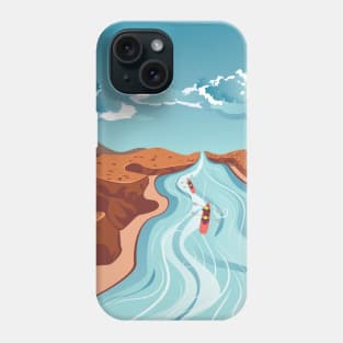 Rafting on mountain river Phone Case