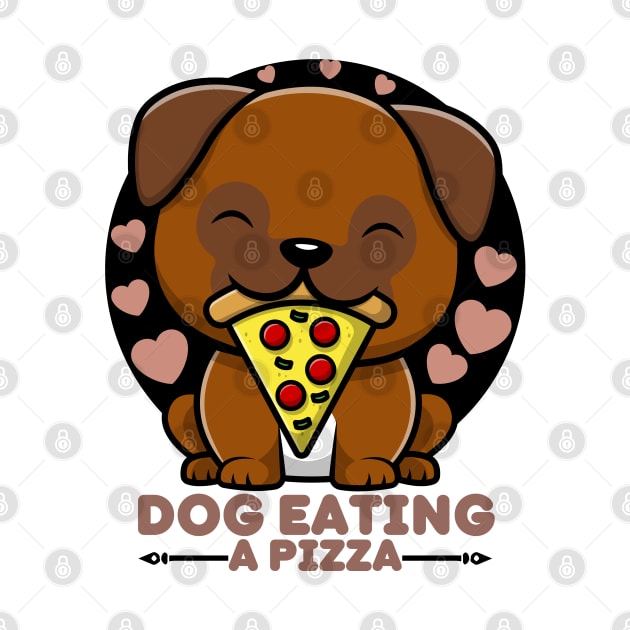 Dog Eating A Pizza by CollectionOS