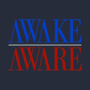 V2020-AWAKE/AWARE [BLUE OVER RED] T-Shirt