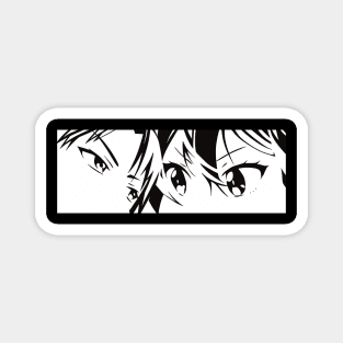Tomo Aizawa and Junichirou Kubota Eyes from Tomo chan Is a Girl or Tomo-chan wa Onnanoko! Anime (Minimalist Style) Magnet