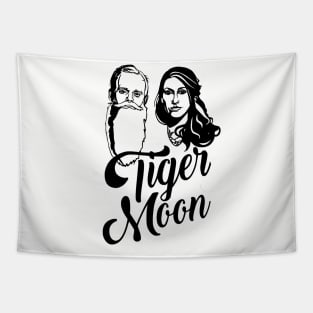 Tiger Moon - Black Duo Tapestry