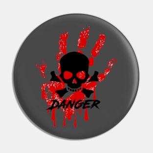 Skull Danger Pin