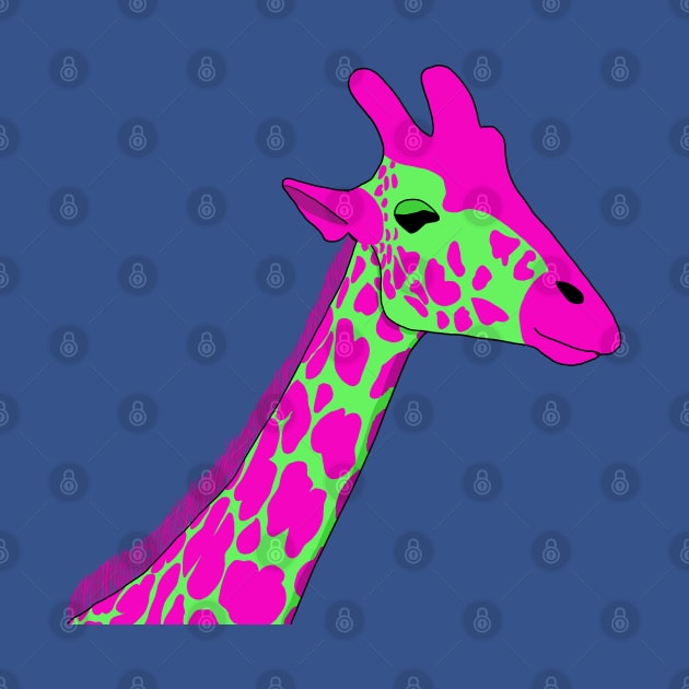 Neon Giraffe by Geometrico22