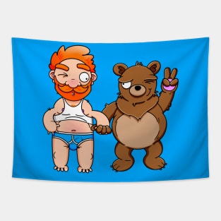 Bear Lover Ginger (No Text) Tapestry