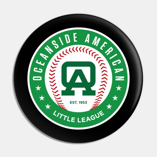 OALL League Logo - Green Pin by Oceanside American Little League