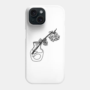 Dead Dried Flower Line Drawing Phone Case