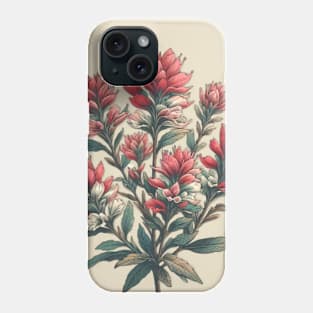 Vintage Indian Paintbrush Botanical Phone Case