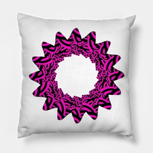 Black and pink mandala Pillow