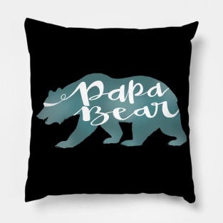 Papa Bear on Black Pillow