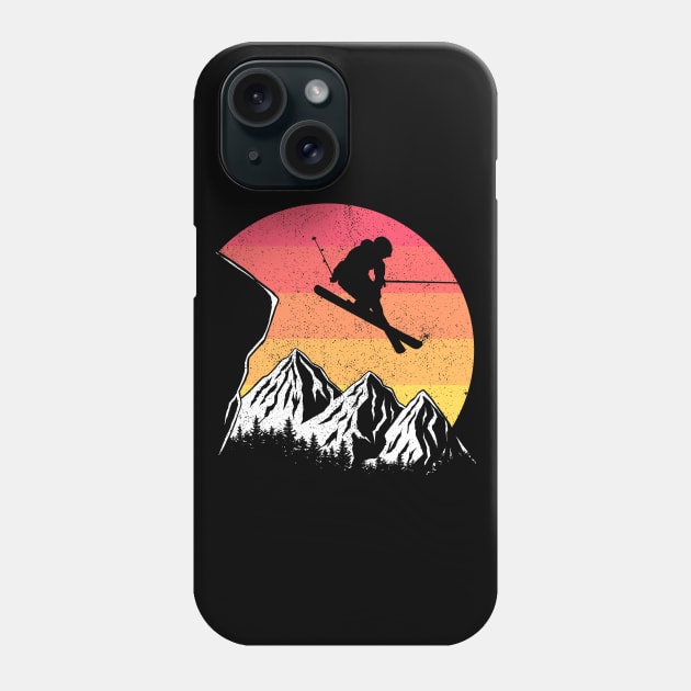 Vintage alpine skiing Phone Case by Sachpica