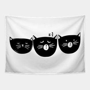 three cats adorable Tapestry