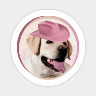 Yellow Labrador Retriever (in pink hat)! Especially for Lab owners! Magnet