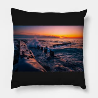 Sunset on the Shores of Lake Michigan Pillow