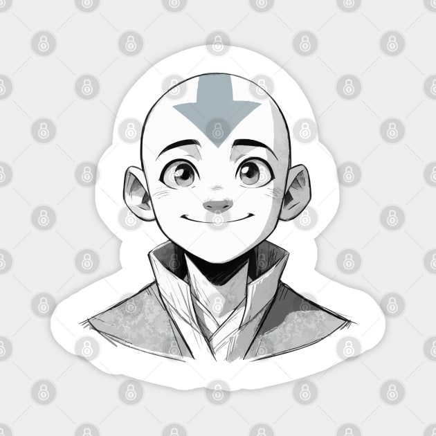 Aang Avatar: Pencil Sketch Magnet by pentaShop