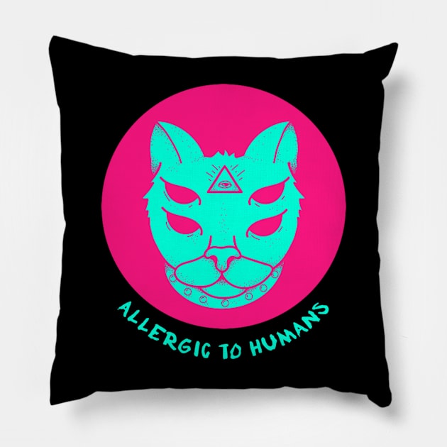 Cat Allergic To Humans Pillow by saigon199x