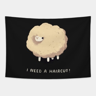 i need a haircut! overgrown sheep Tapestry