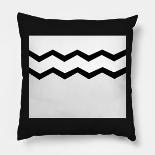 Abstract zigzag - gray, black and white. Pillow