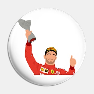 Charles Leclerc celebrating on the podium of the 2019 Abu Dhabi Grand Prix Pin
