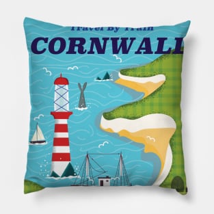 Take a Train to Cornwall Pillow