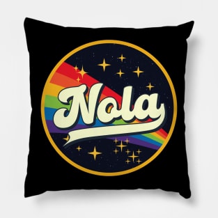 Nola // Rainbow In Space Vintage Style Pillow
