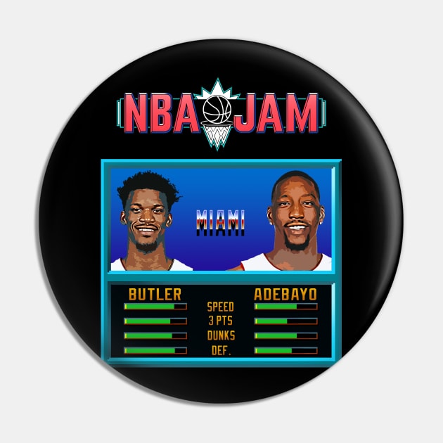 NBA JAM - Miami Basketball Pin by Buff Geeks Art