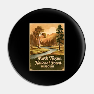 Mark Twain National Forest Vintage Travel Poster Pin