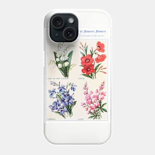 Flower watercolor illustration (1915) Phone Case