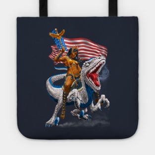 Liberty Patriotic Velociraptor Warrior Tote