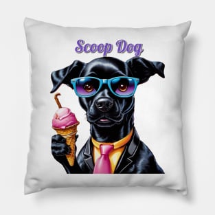 Black Lab Scoop Dog Pillow