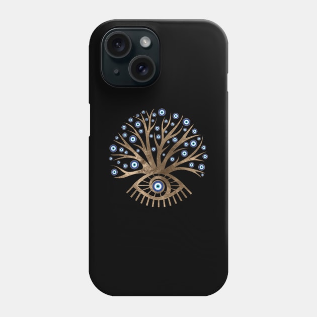 Greek Eye Tree - Mati Mataki - Matiasma Phone Case by Nartissima