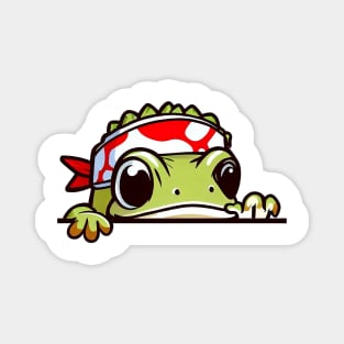 Sneaky japanese gecko frog so cute Magnet