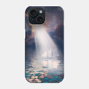 Ghostly sailboat Phone Case