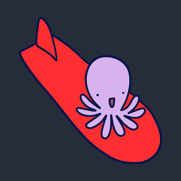 Surfing Octopus by saradaboru