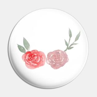 Floral watercolor Pin