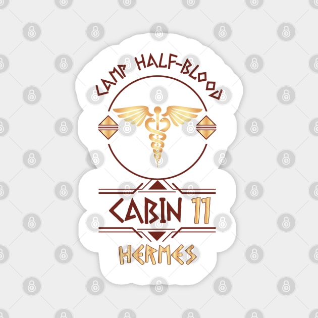 Cabin #11 in Camp Half Blood, Child of Hermes – Percy Jackson inspired design Magnet by NxtArt