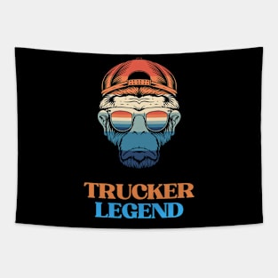 Husband Dad Trucker Legend Tapestry