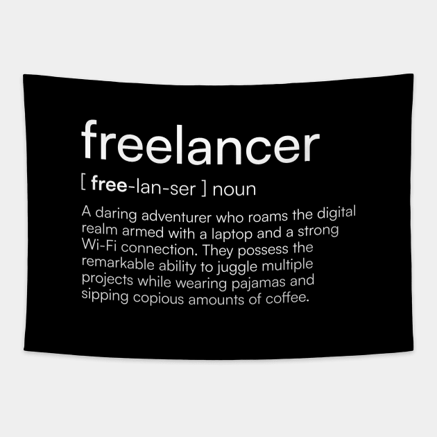 Freelancer definition Tapestry by Merchgard