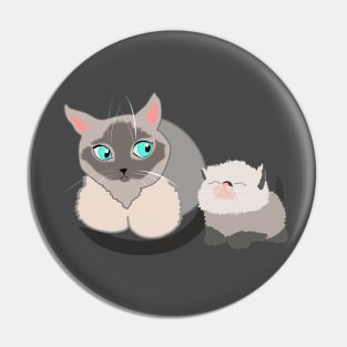 Mother cat and kitten siamese cats Pin