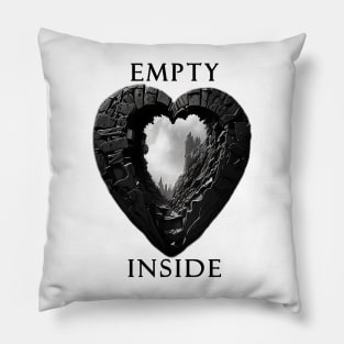 Empty Inside - Hollow Heart Steampunk Style Pillow