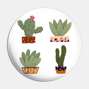 Potted Cactus Pattern Pin