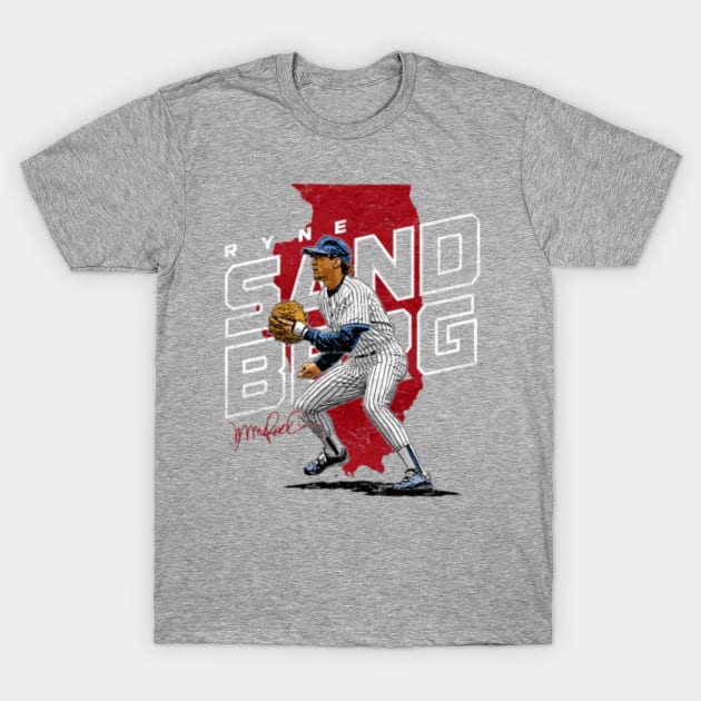 Howard Nathan Ryne Sandberg Chicago C Player Map T-Shirt