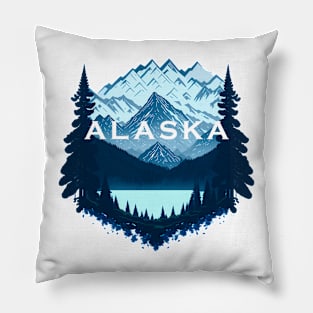 Alaskan landscape. Pillow