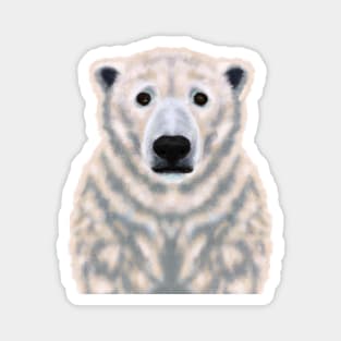 Cute Polar Bear Drawing Magnet