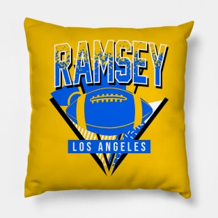 Vintage Los Angeles Football Ramsey Pillow