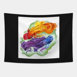 Floral Betta Fish Tapestry