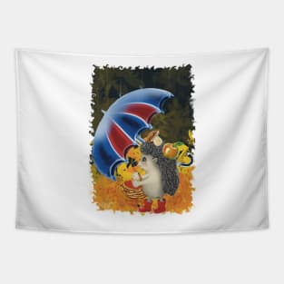 Hedgehog with umbrella Tapestry