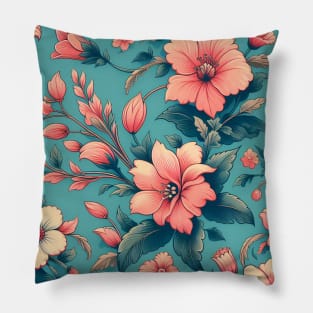 Pink Flowers Pillow