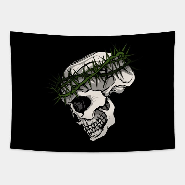 jesus skull Tapestry by CheMaik