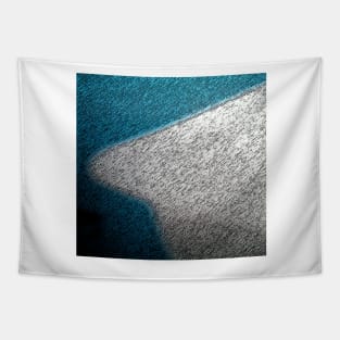 Blue and white curve Tapestry